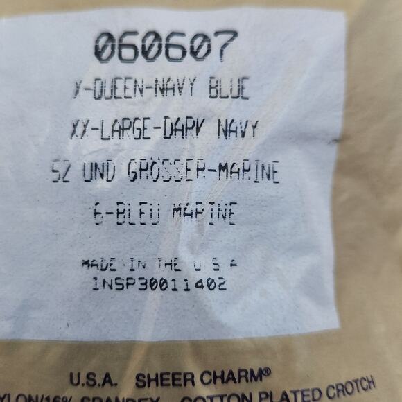 Silkies Sheer Charm Navy Blue Pantyhose XXL - Picture 2 of 2